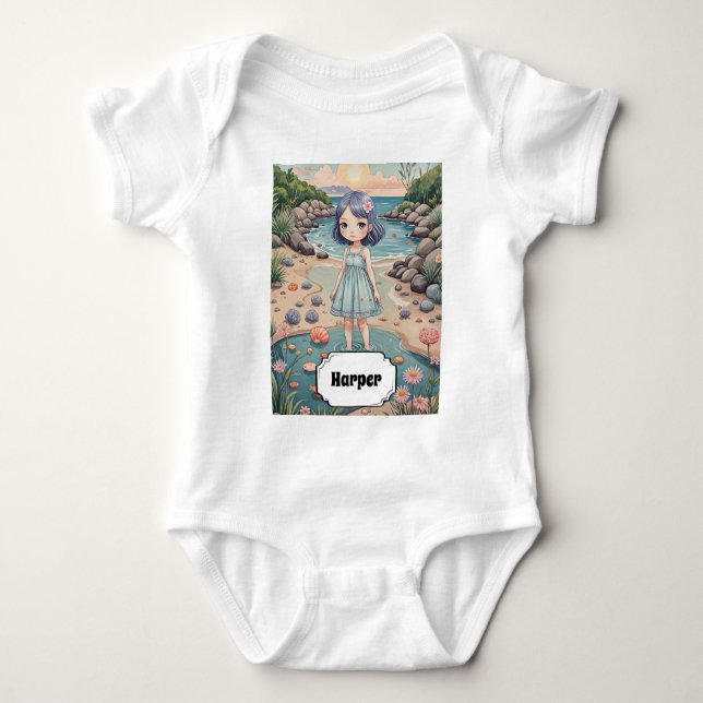 Beachcomber's Bliss Personalized Baby Bodysuit (Front)