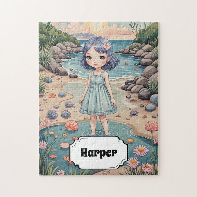 Beachcomber's Bliss Personalized Jigsaw Puzzle (Vertical)