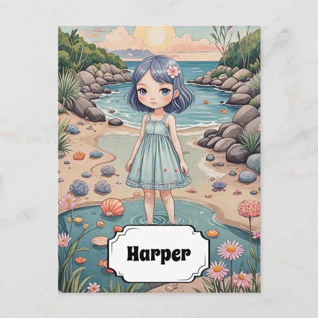 Beachcomber's Bliss Personalized Postcard (Front)