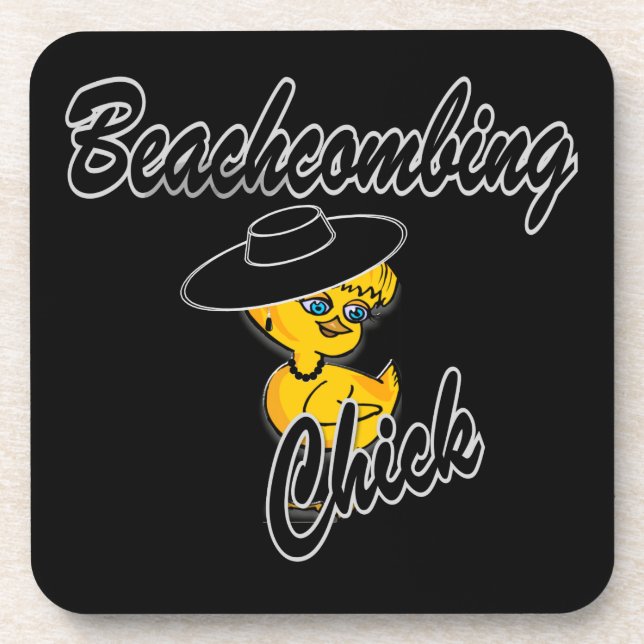 Beachcombing Chick #4 Coaster (Front)