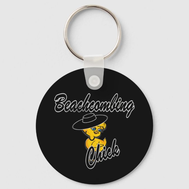 Beachcombing Chick #4 Keychain (Front)