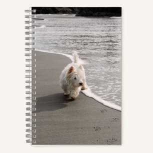 Beachcombing Westie Photo 6x8 Carnet