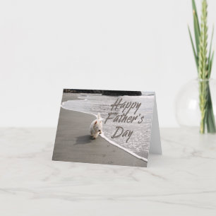 Beachcombing Westie Photo Father's Day Card