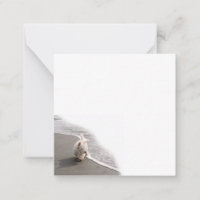 Beachcombing Westie Photo Flat Note Card