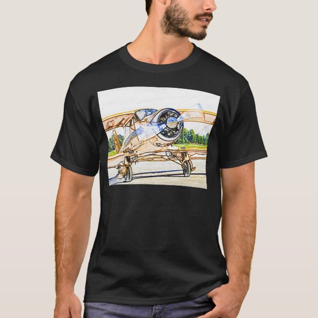 Beachcraft Staggerwing Vintage aircraft T-Shirt (Front)