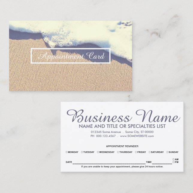 beached wave appointment reminder (Front/Back)