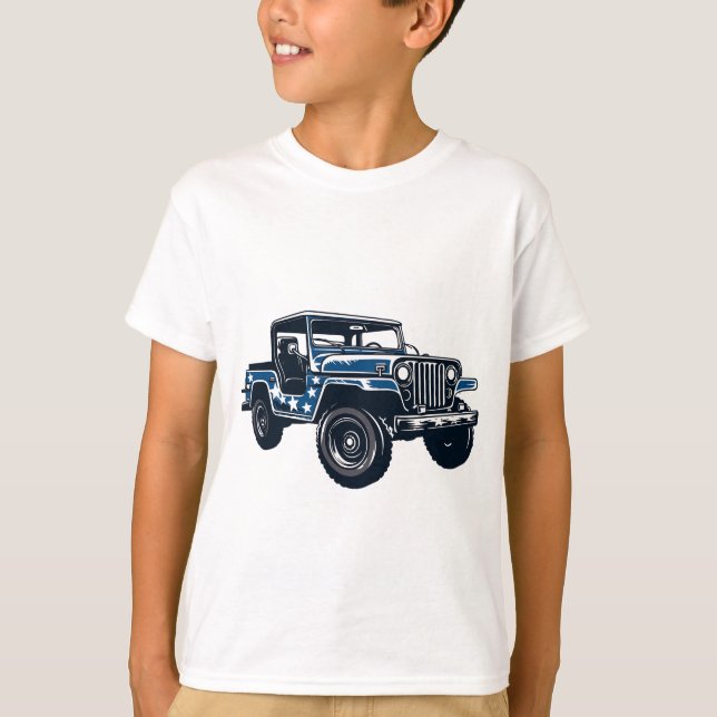 Beachera Vehicle Blue T-Shirt (Front)