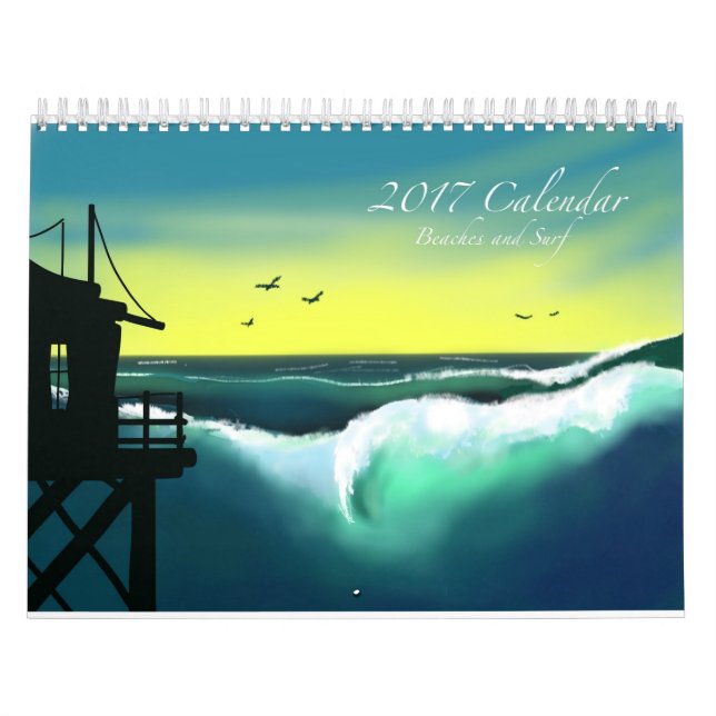 Beaches and Surf 2017 Art Calendar (Cover)