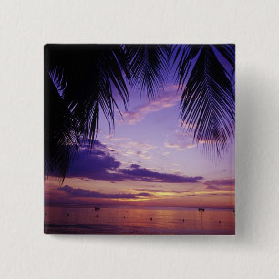 Beaches at Negril, Jamaica 2 Inch Square Button