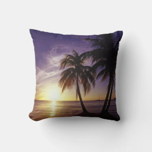 Beaches at Negril, Jamaica 3 Throw Pillow