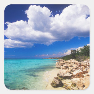 Beaches, Barahona, Dominican Republic, 2 Square Sticker