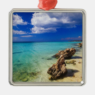 Beaches, Barahona, Dominican Republic, 3 Metal Ornament