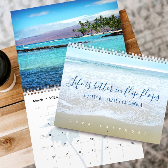 Beaches of Hawaii, California “Life in Flip Flops" Calendar (Creator Uploaded)