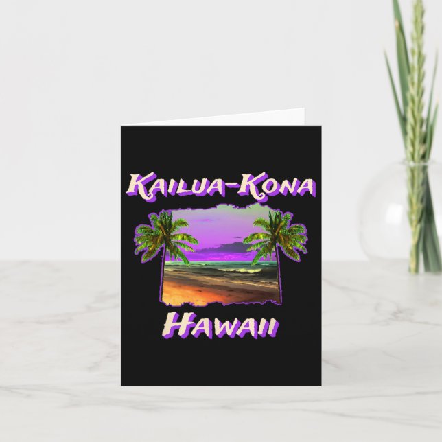 Beaches Of Kailua-kona Hawaii 1  Card (Front)