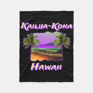 Beaches Of Kailua-kona Hawaii 1 Fleece Blanket