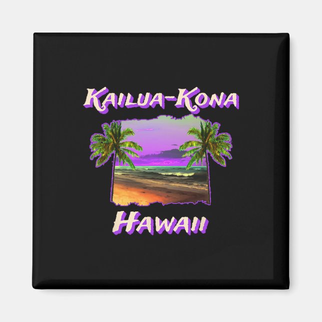 Beaches Of Kailua-kona Hawaii 1  Magnet (Front)