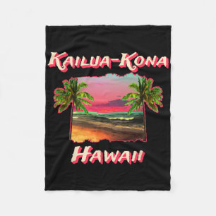 Beaches Of Kailua-kona Hawaii Fleece Blanket