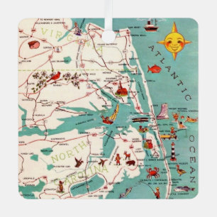 Beaches of the Outer Banks  Metal Ornament
