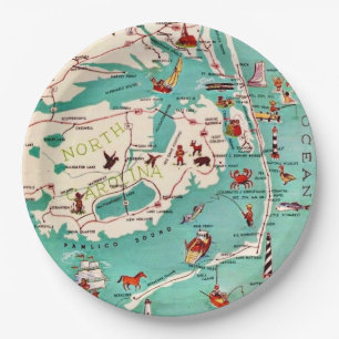 Beaches of the Outer Banks Paper Plate
