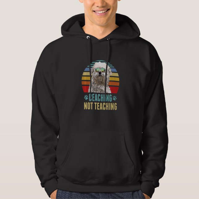 Beaching Not Teaching  Coton De Tulear Dog Summer Hoodie (Front)