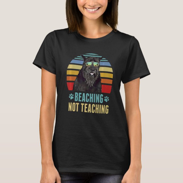 Beaching Not Teaching  Giant Schnauzer Dog Summer T-Shirt (Front)