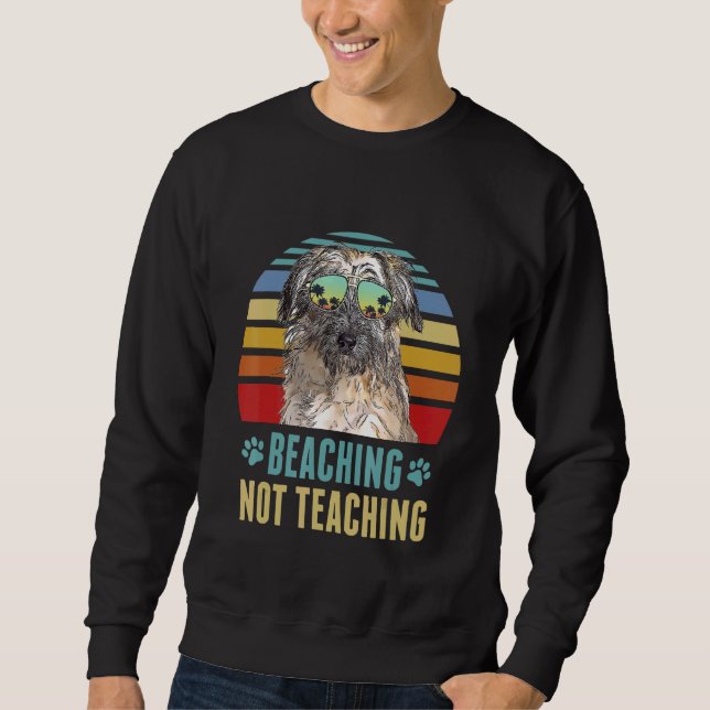 Beaching Not Teaching Pyrenean Shepherd Dog Summer Sweatshirt (Front)