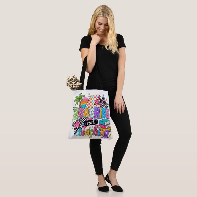 Beaching not Teaching - Teacher Gift Canvas Bag (On Model)