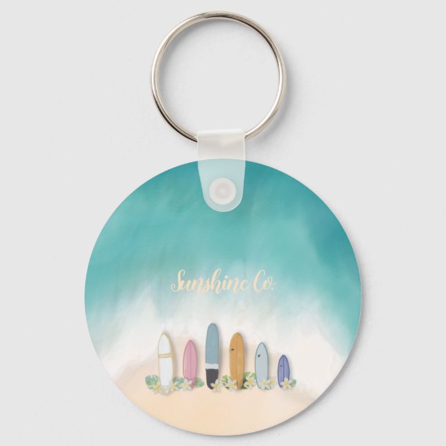 Beachly Sand and Sunshine Keychain (Front)