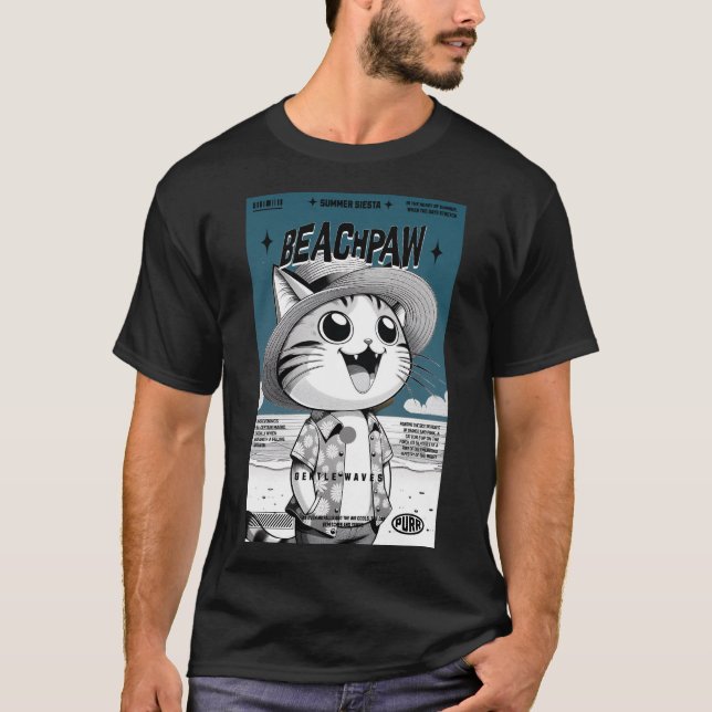 Beachpaw Summer Siesta - Ultimate Sunny Days Cat T-Shirt (Front)