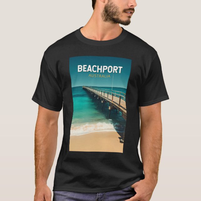 Beachport Australia Travel Art Vintage T-Shirt (Front)