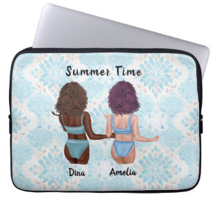 Beachside Besties: Summer Vibes with My Bestie Laptop Sleeve