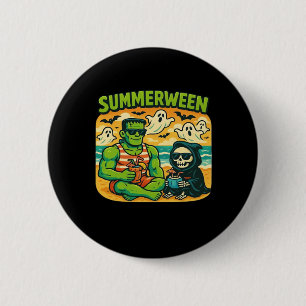 Beachside Boogeymen - Retro Summerween Vibes Class 2 Inch Round Button