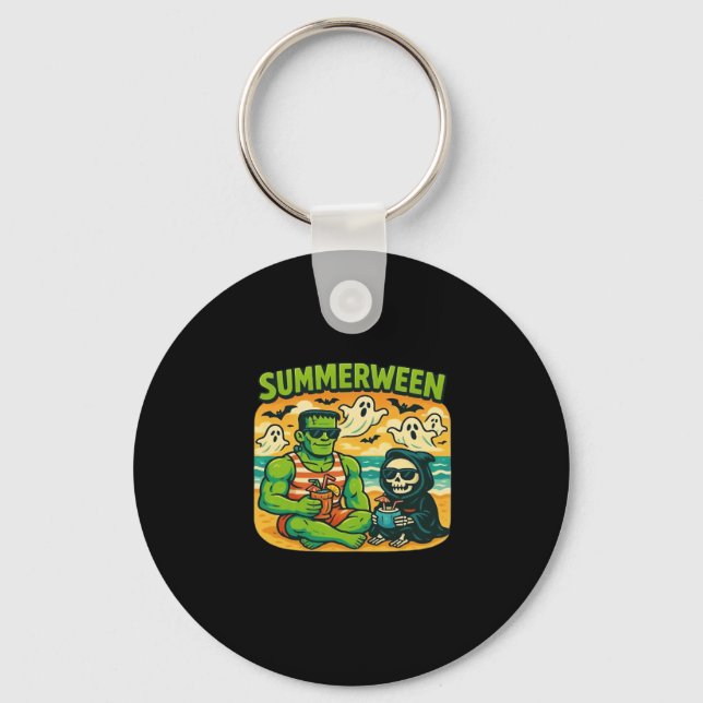Beachside Boogeymen - Retro Summerween Vibes Class Keychain (Front)