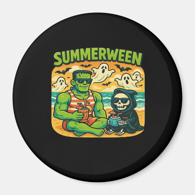 Beachside Boogeymen - Retro Summerween Vibes Class Magnet (Front)