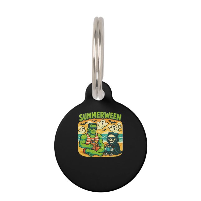 Beachside Boogeymen - Retro Summerween Vibes Class Pet Tag (Front)