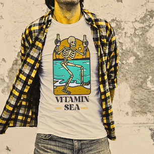 Beachside Skull Shroud" T-Shirt
