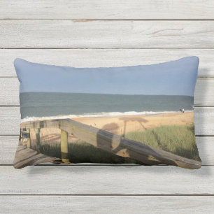 Beachside Stairs Lumbar Pillow