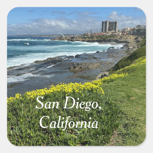 Beachview in San Diego, CA Square Sticker (Front)