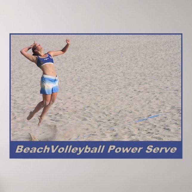 BeachVolleyball Power Serve Poster (Front)