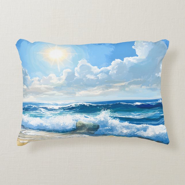Beachy  accent pillow (Front)