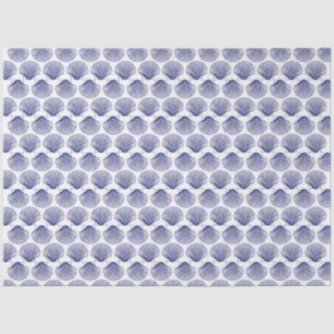 Beachy Blue Scallop Shells Seashells Tissue Paper