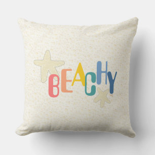 Beachy (bright) outdoor pillow