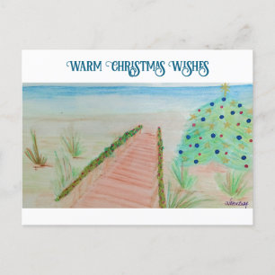 Beachy Christmas  Holiday Postcard
