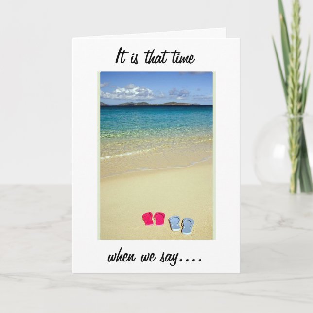 BEACHY CHRISTMAS/SUNNY NEW YEAR WISHES TO YOU HOLIDAY CARD (Front)