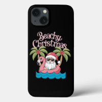 Beachy Christmas Tropical Vacation Santa Beach