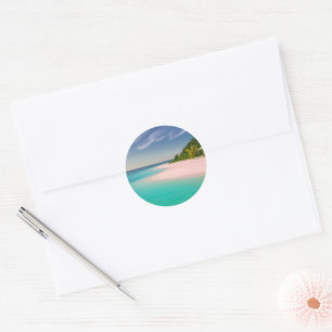 beachy classic round sticker