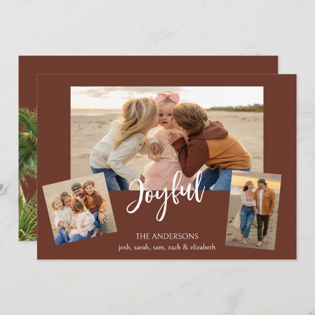 Beachy Collage Photo II Holiday Card (Front/Back)