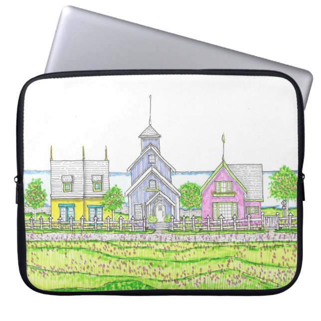 Beachy Cottages laptop case (Front)