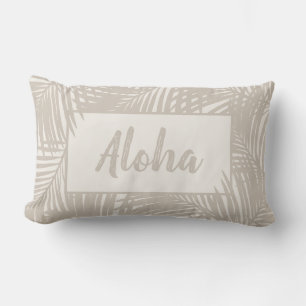 Beachy Dreams Tropical Palm Leaf Pattern Pillow