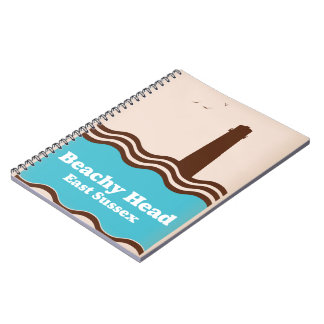Beachy head East Sussex travel poster Notebook